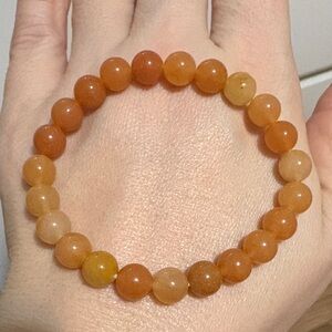 Elegant Orange Beaded Bracelet